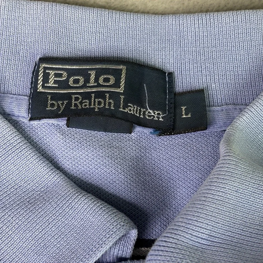 LOT OF 2 Polo Ralph Lauren Polo Shirt Mens Large Blue Short Sleeve Pony Preppy